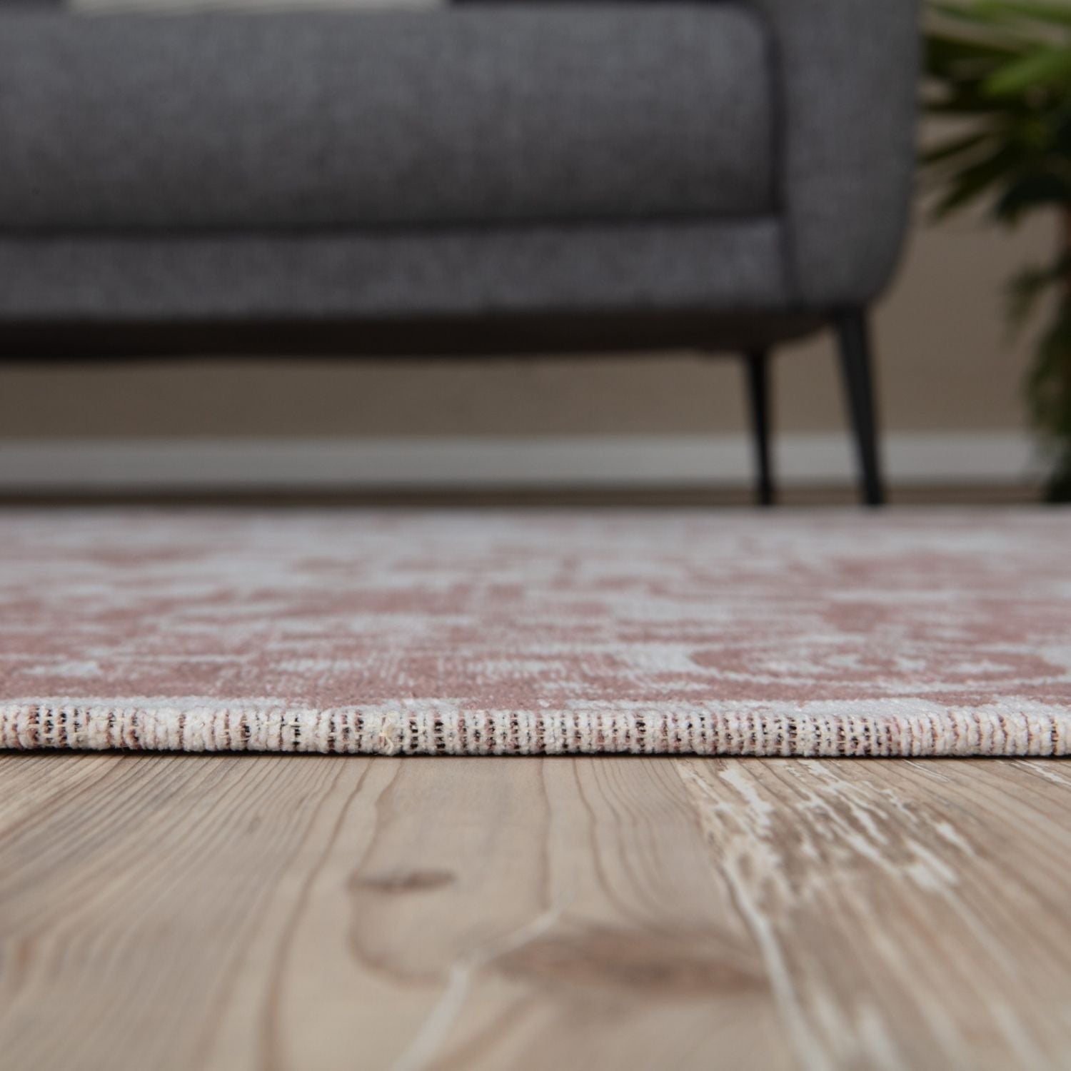 Pink Washable Flatweave Rug