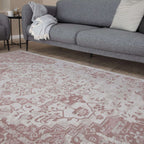 Pink Washable Flatweave Rug