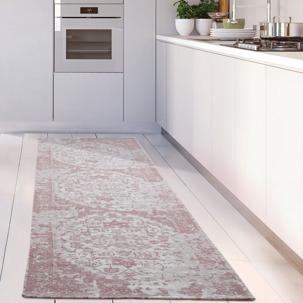 Pink Washable Flatweave Rug