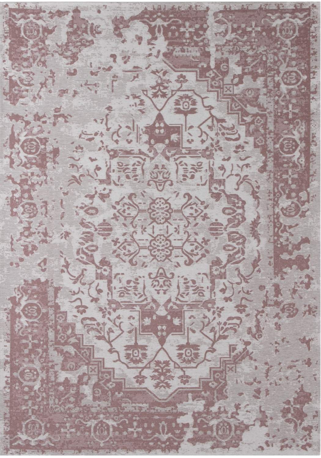 Pink Washable Flatweave Rug
