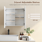 Arched Bathroom Mirror Cabinet, Wall Mounted