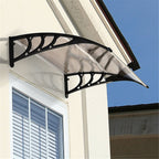 Door Canopy (Brown Sheet & Black Bracket) 75 L x 120 W x 23 H cm