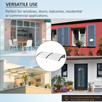 Outdoor Curved Window Porch Canopy Awning UV Rain Cover 0.8x2m Clear
