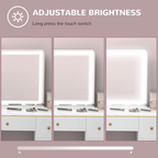 Vanity Mirror with Lights, 10X Magnifying, USB Charging Port, White