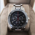 Burberry BU9380 The City Men's Silver & Black Dial Watch
