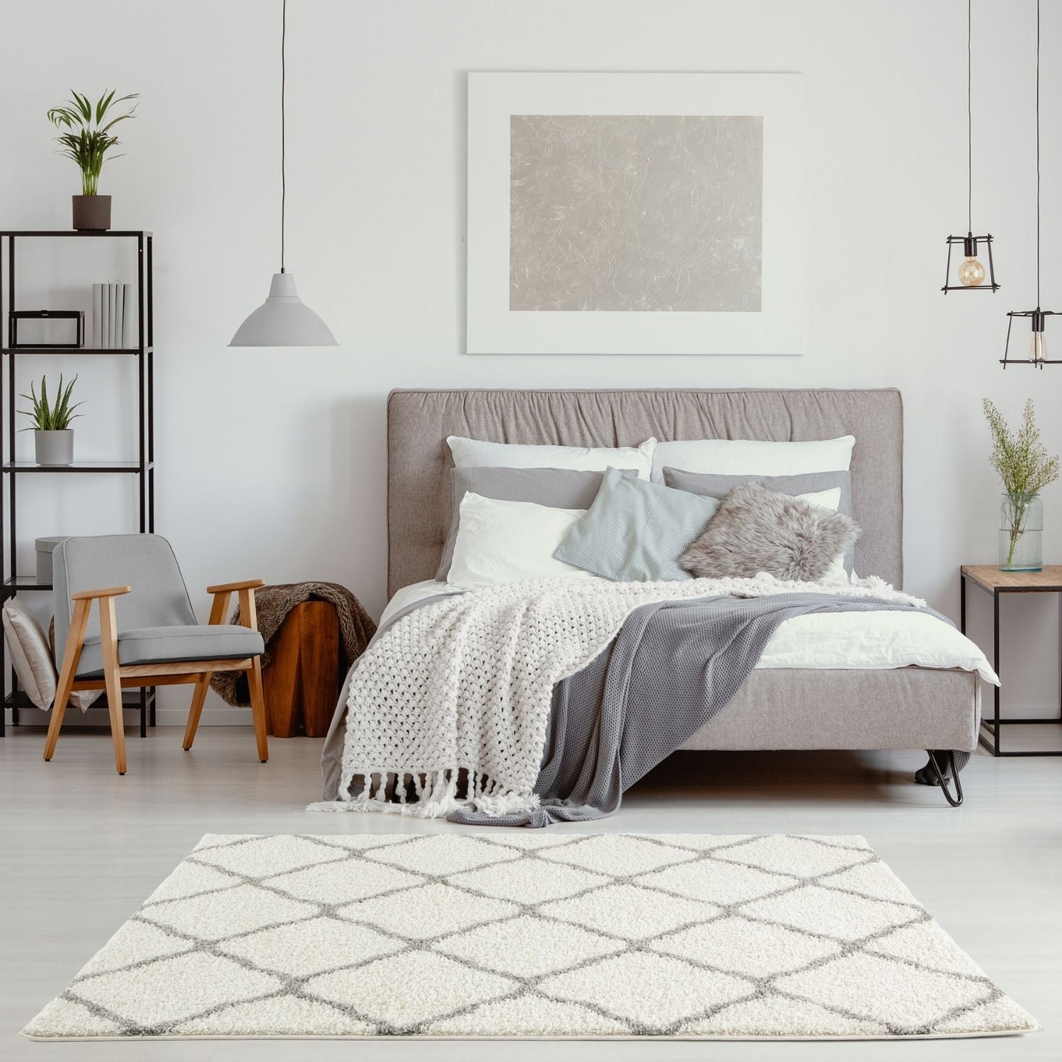 Ivory Shaggy Rug