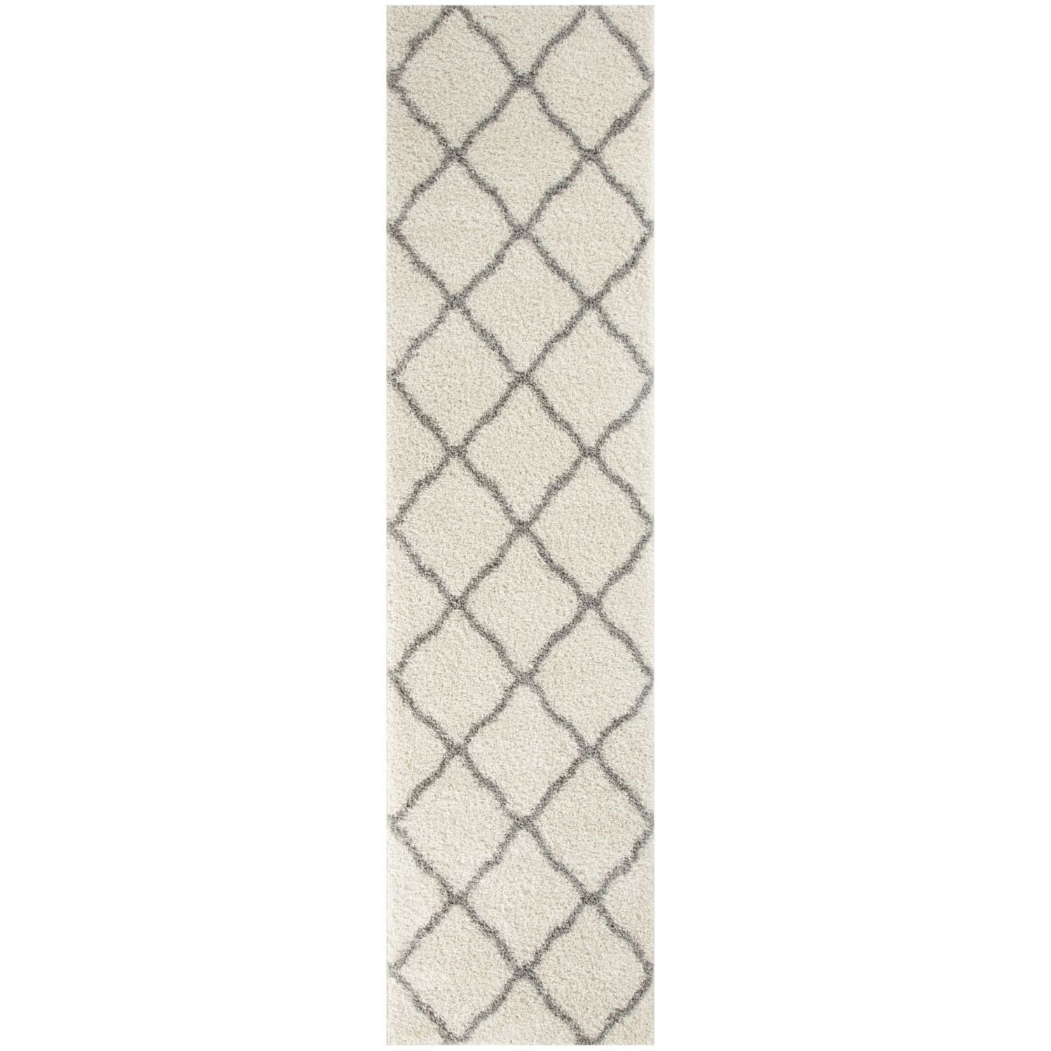 Ivory Shaggy Rug 80X300 cm