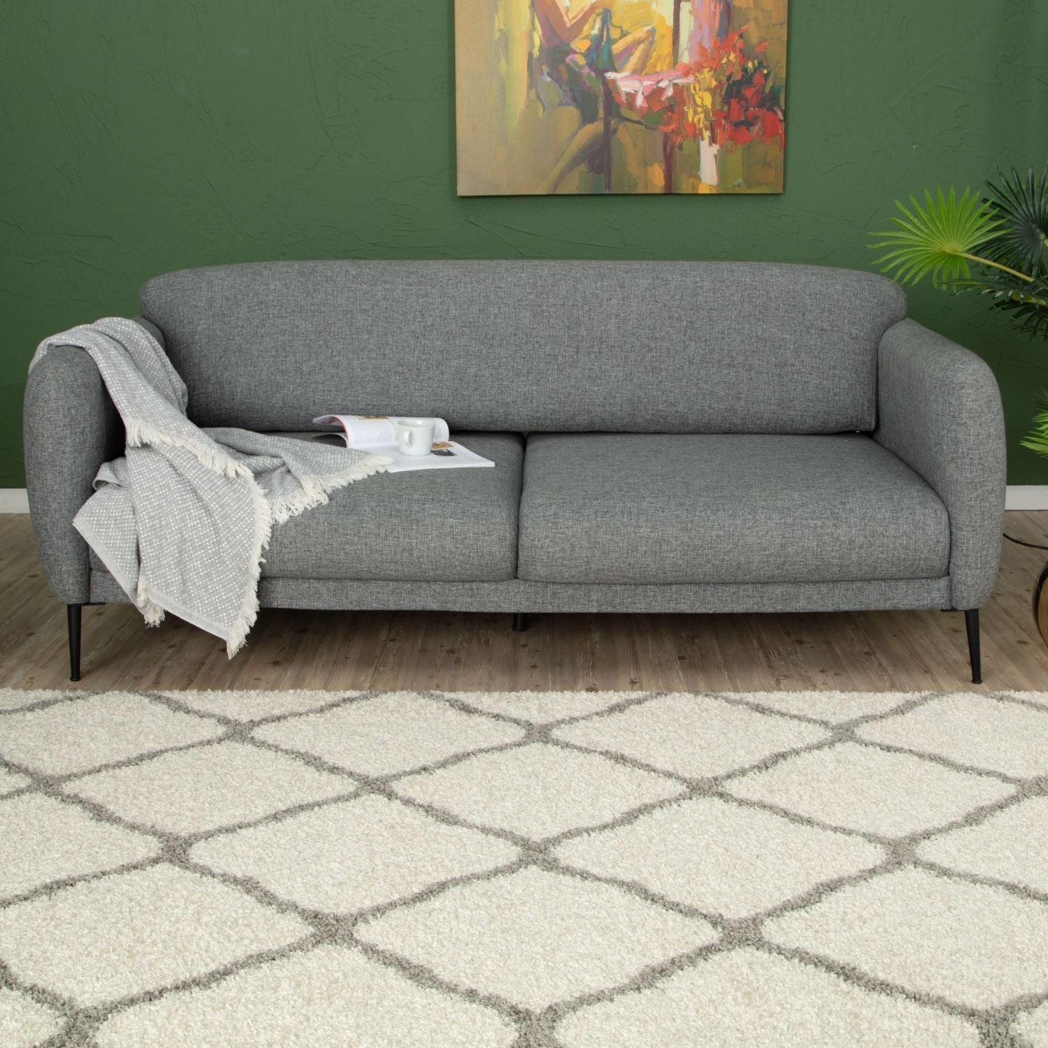 Ivory Shaggy Rug