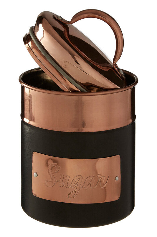 Charcoal And Copper Sugar Canister