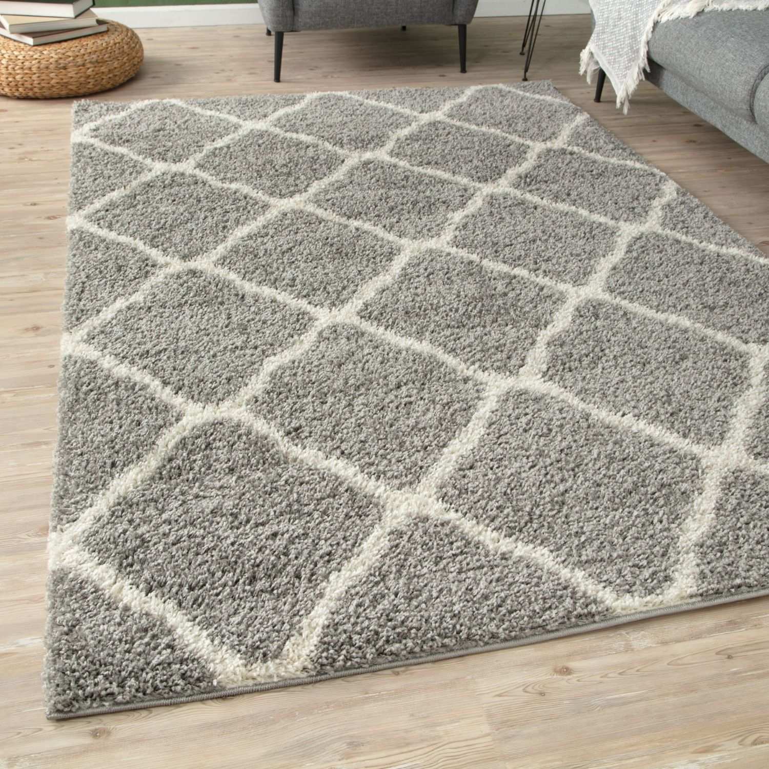 Grey Shaggy Rug