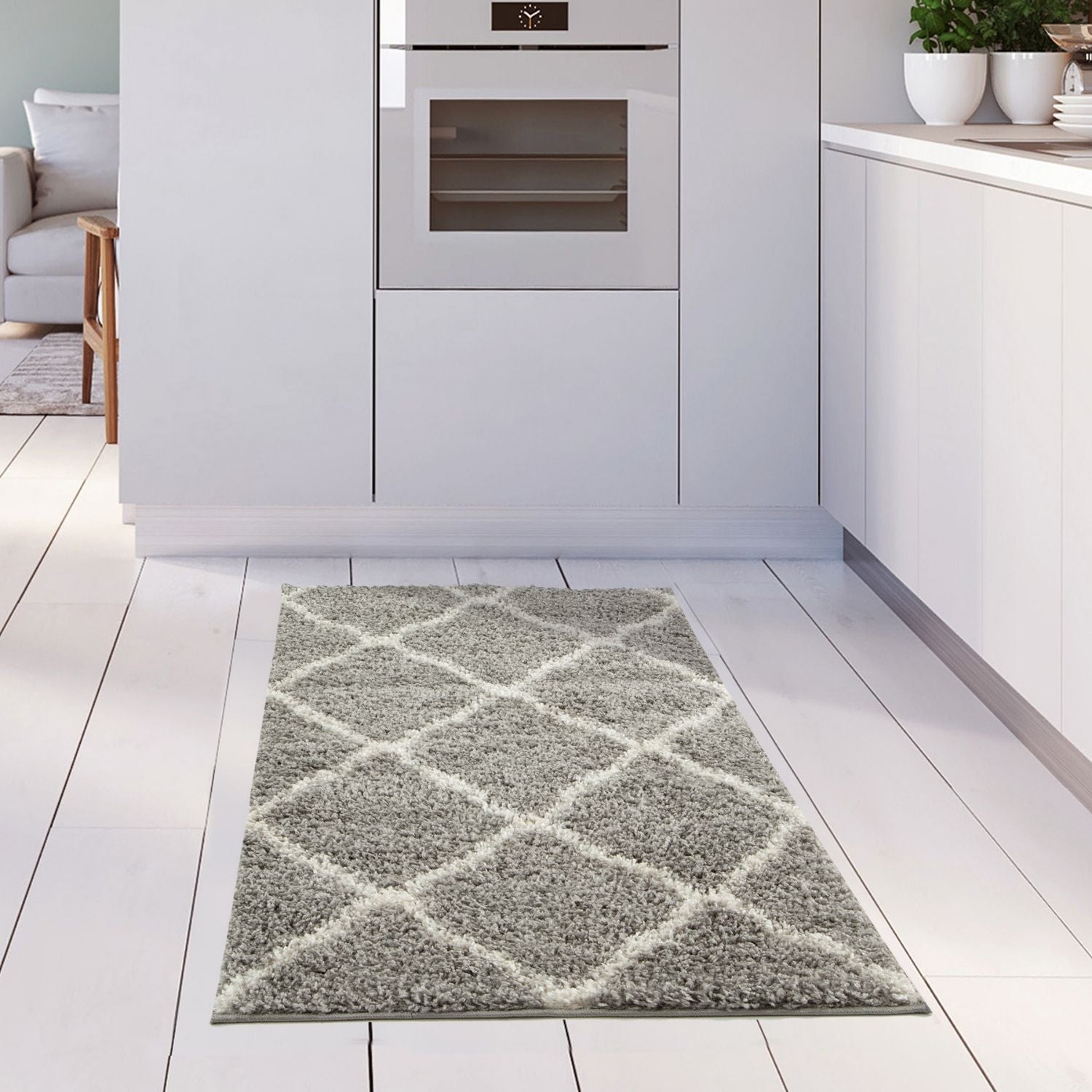 Grey Shaggy Rug