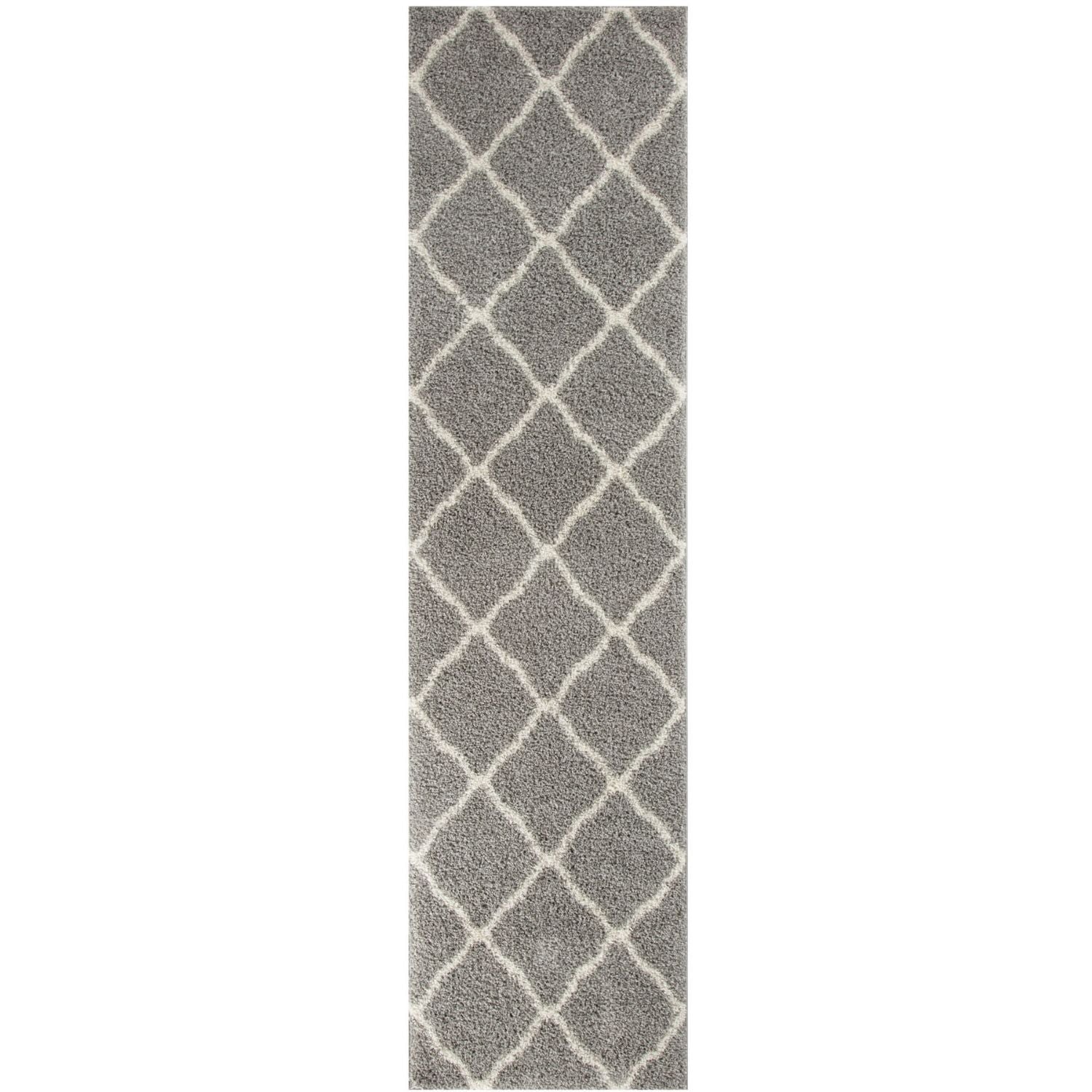 Grey Shaggy Rug 80X300 cm