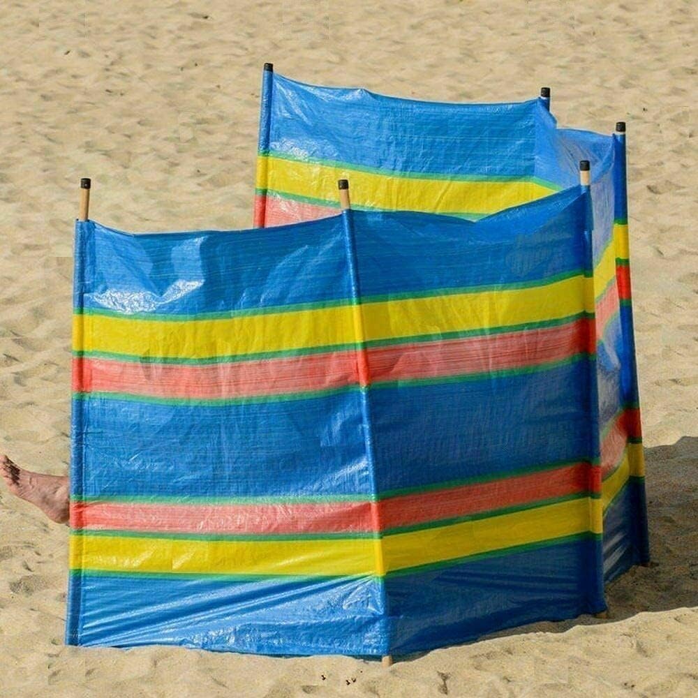 Seven Pole Heavy Duty Multicolour Garden Beach Windbreaker