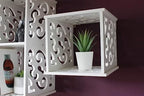 Wall-Mounted Cube Storage Cabinet White