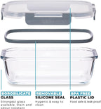 Glass Food Storage Containers with Airtight Lids - Assorted Sizes - 12 PACK