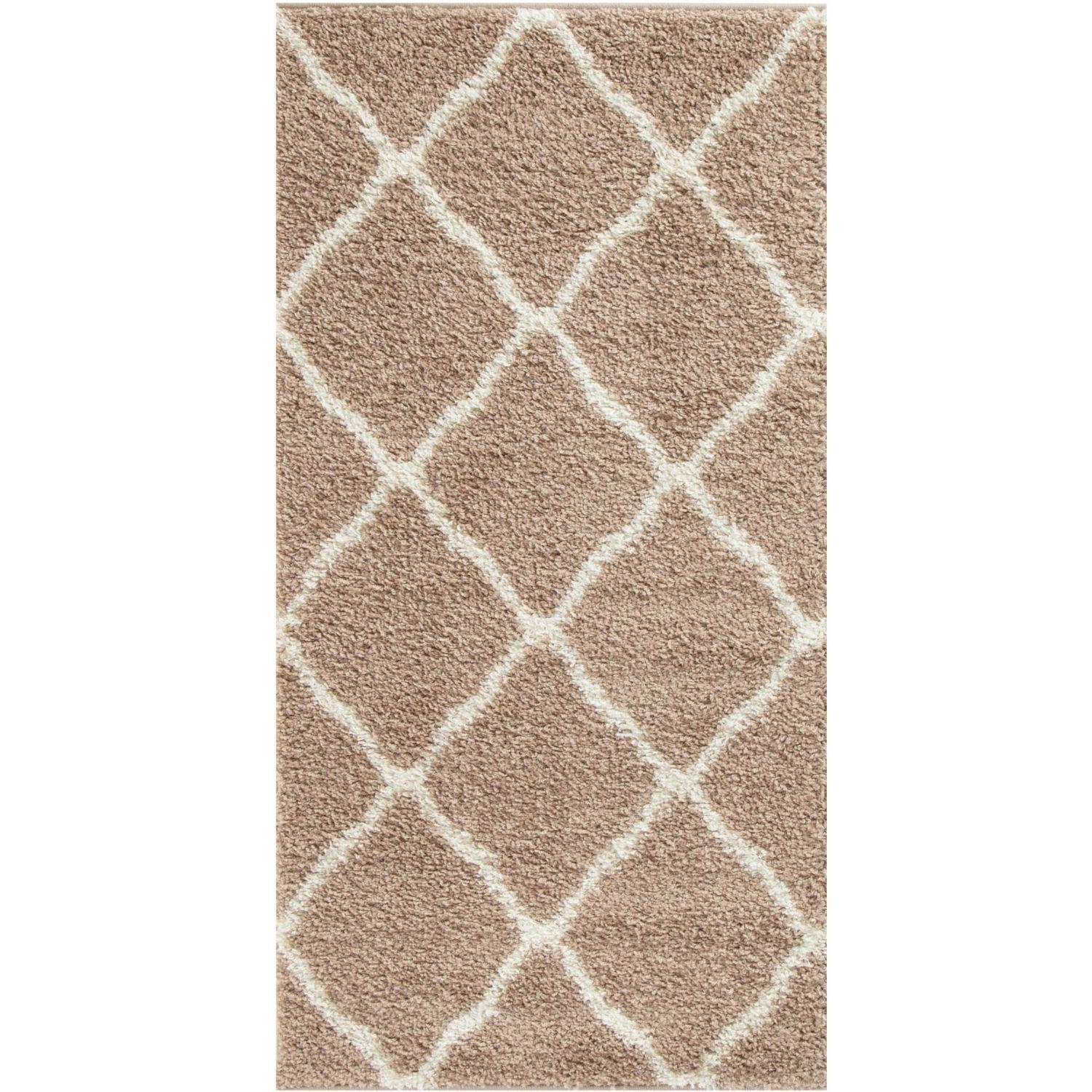 Moroccan Beige Shaggy Rug