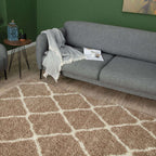 Moroccan Beige Shaggy Rug