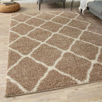 Moroccan Beige Shaggy Rug