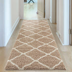 Moroccan Beige Shaggy Rug