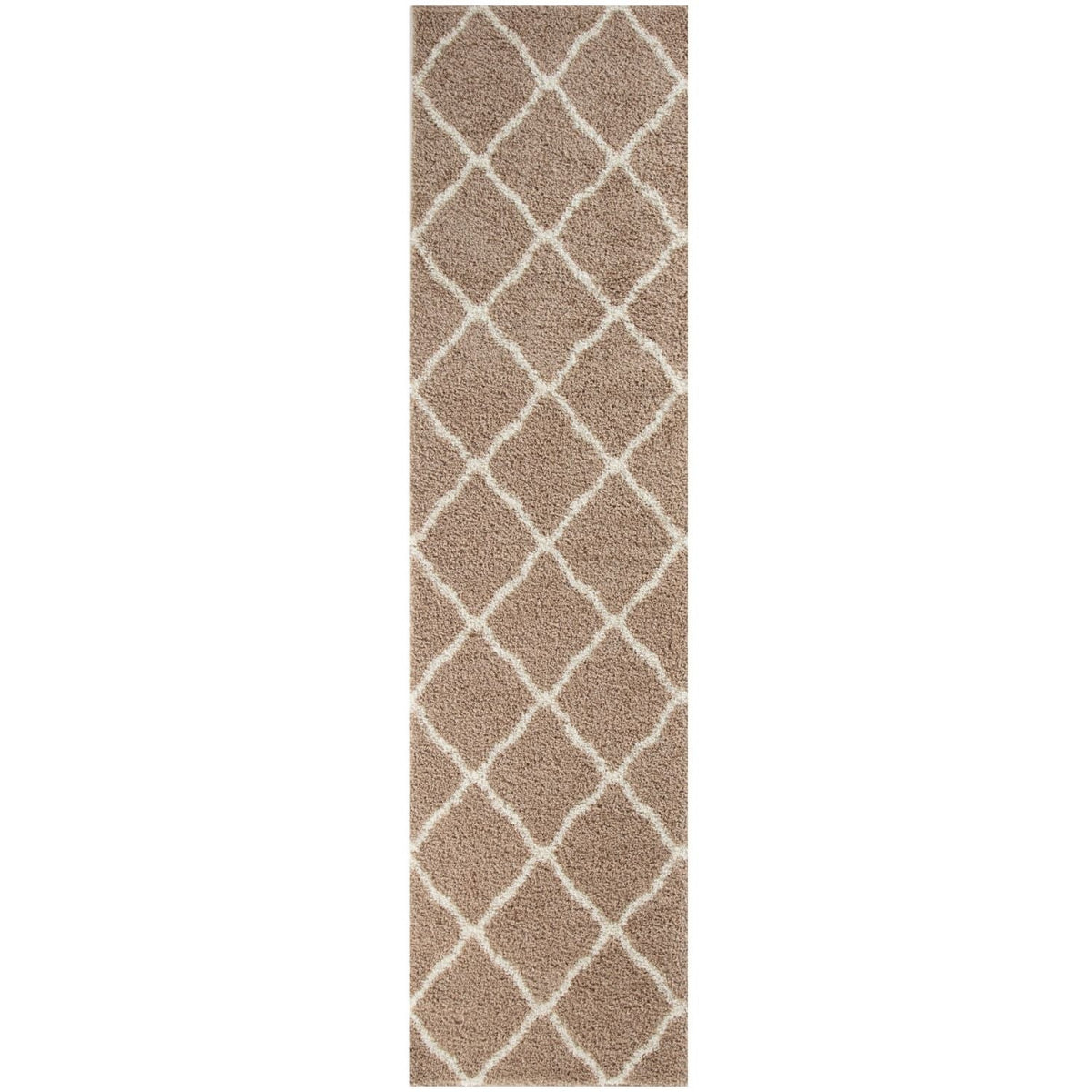 Moroccan Beige Shaggy Rug 80X300 cm