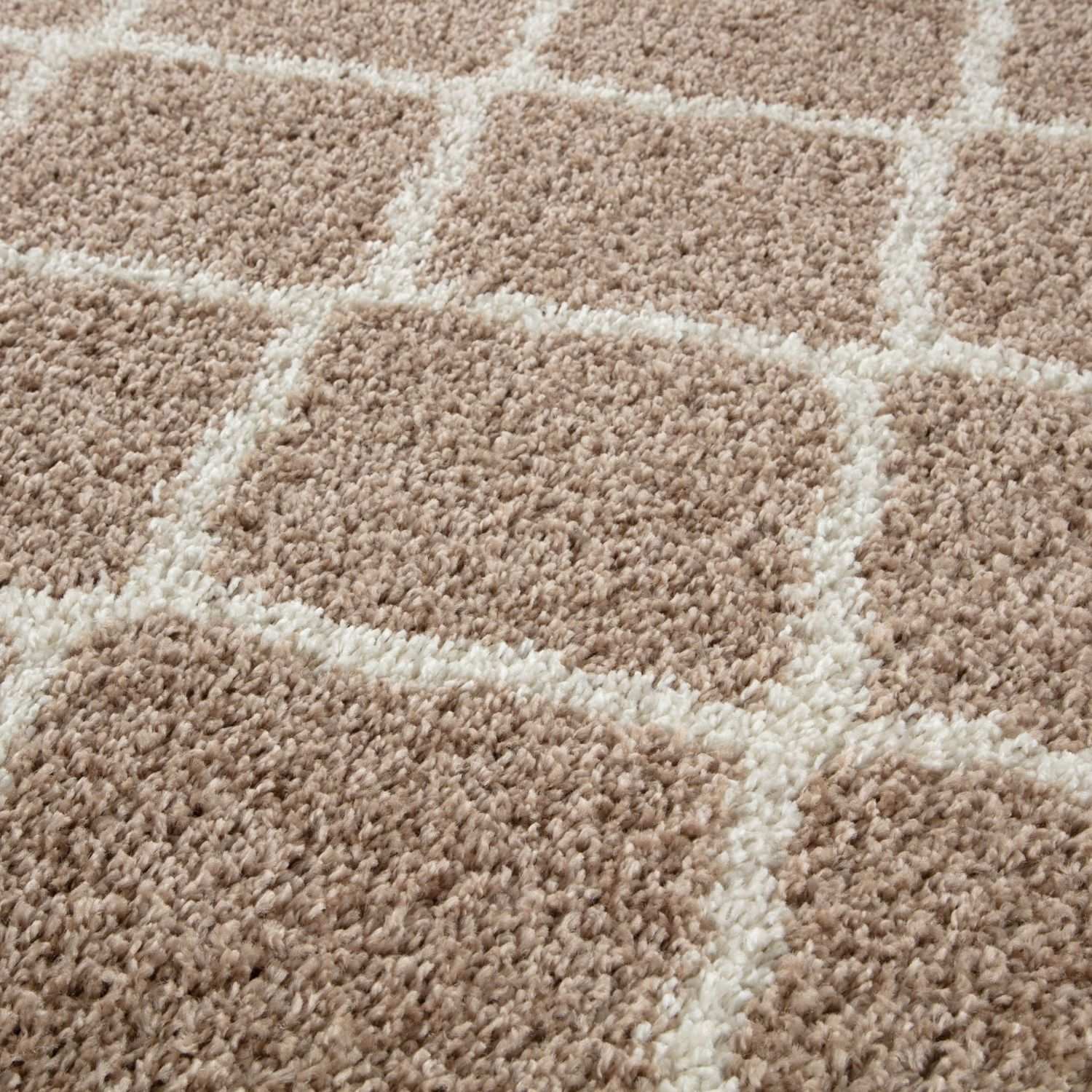 Moroccan Beige Shaggy Rug