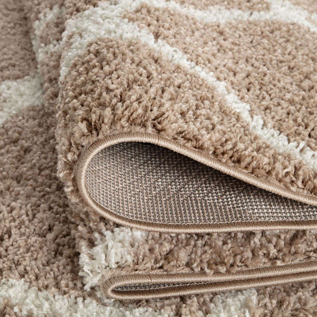 Moroccan Beige Shaggy Rug
