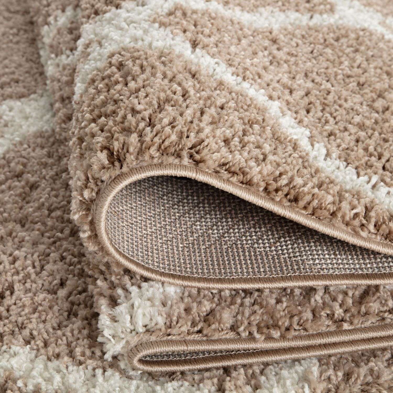 Moroccan Beige Shaggy Rug