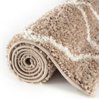 Moroccan Beige Shaggy Rug