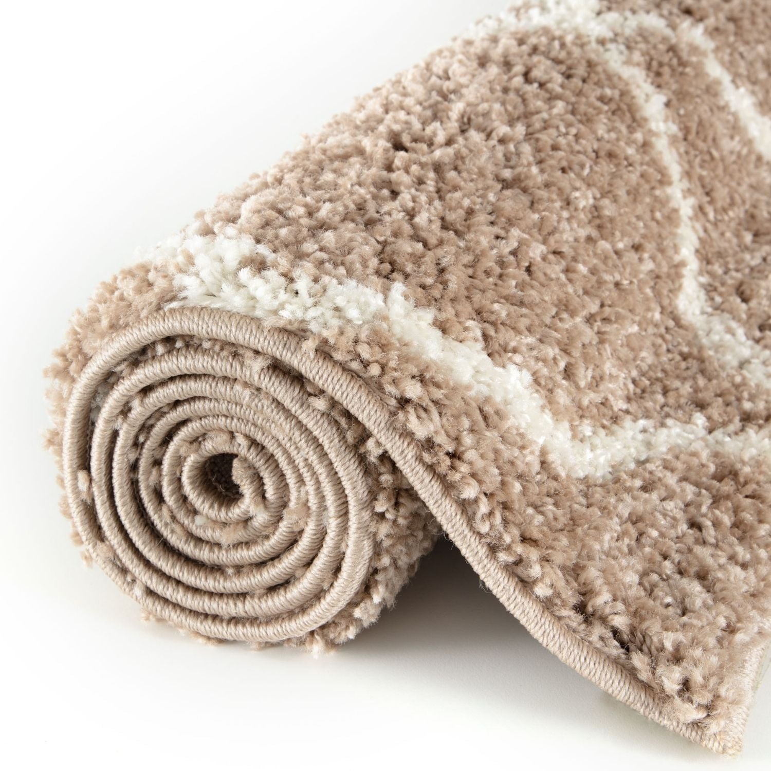 Moroccan Beige Shaggy Rug