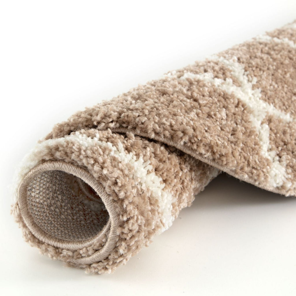 Moroccan Beige Shaggy Rug