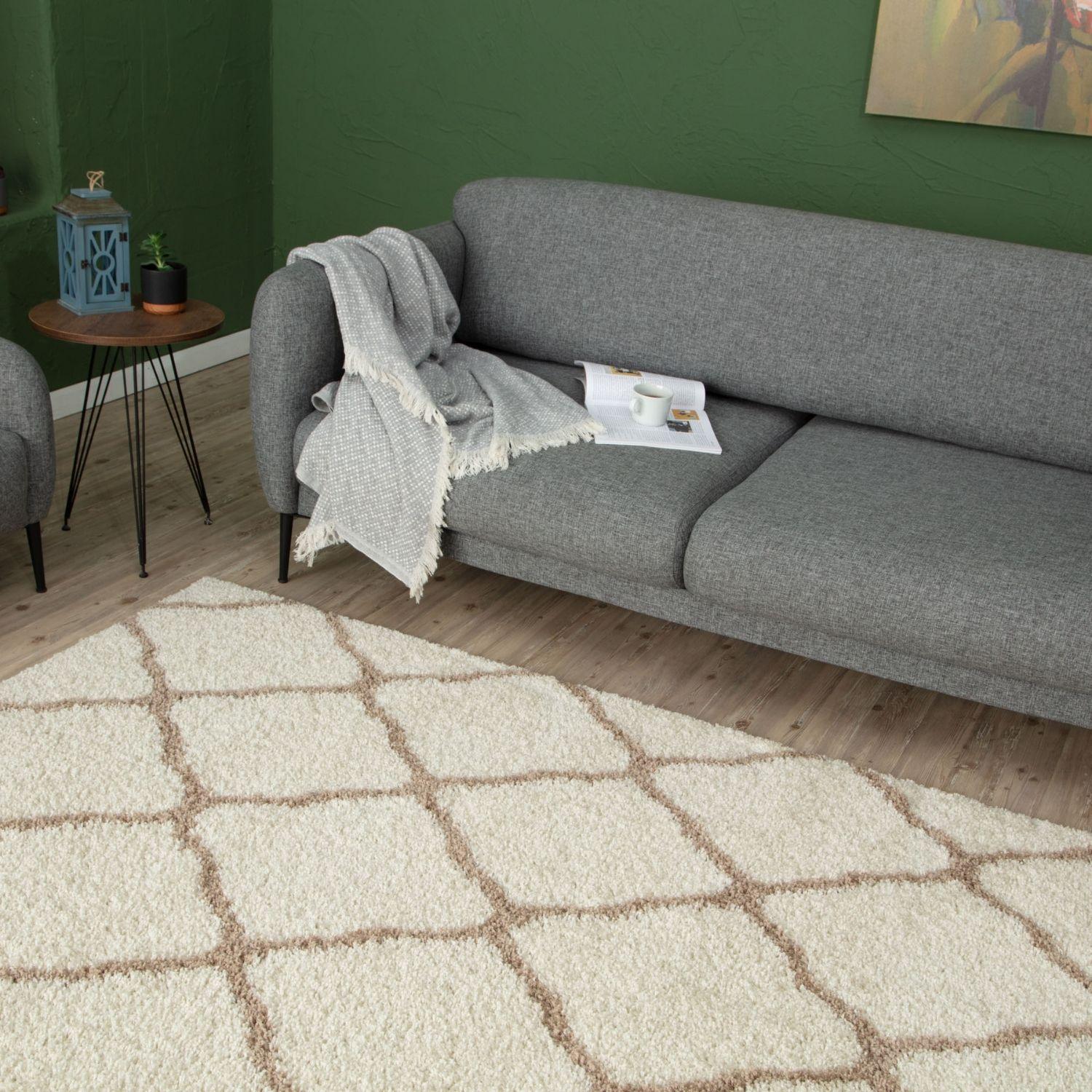 Moroccan Ivory Shaggy Rug