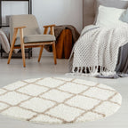 Moroccan Ivory Shaggy Rug