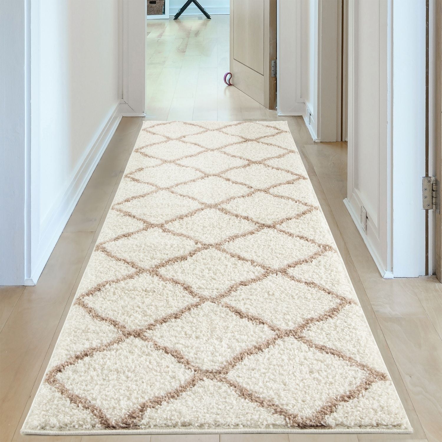 Moroccan Ivory Shaggy Rug