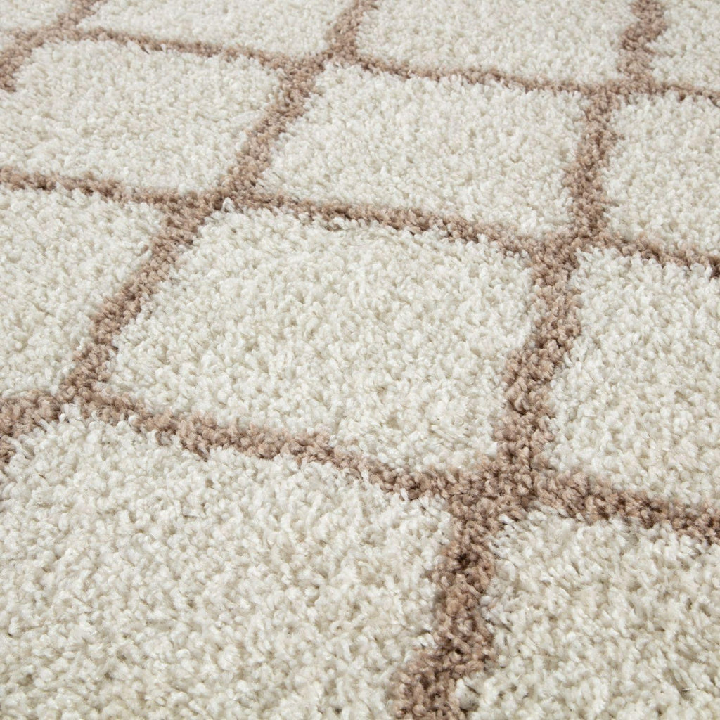 Moroccan Ivory Shaggy Rug