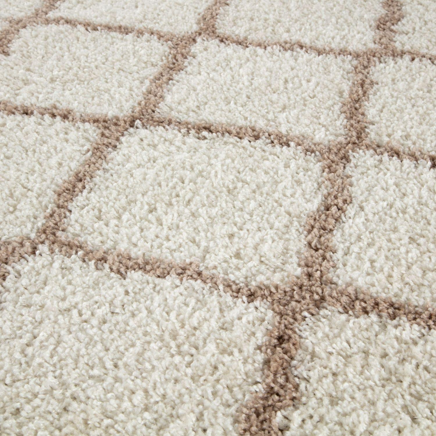 Moroccan Ivory Shaggy Rug