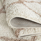 Moroccan Ivory Shaggy Rug