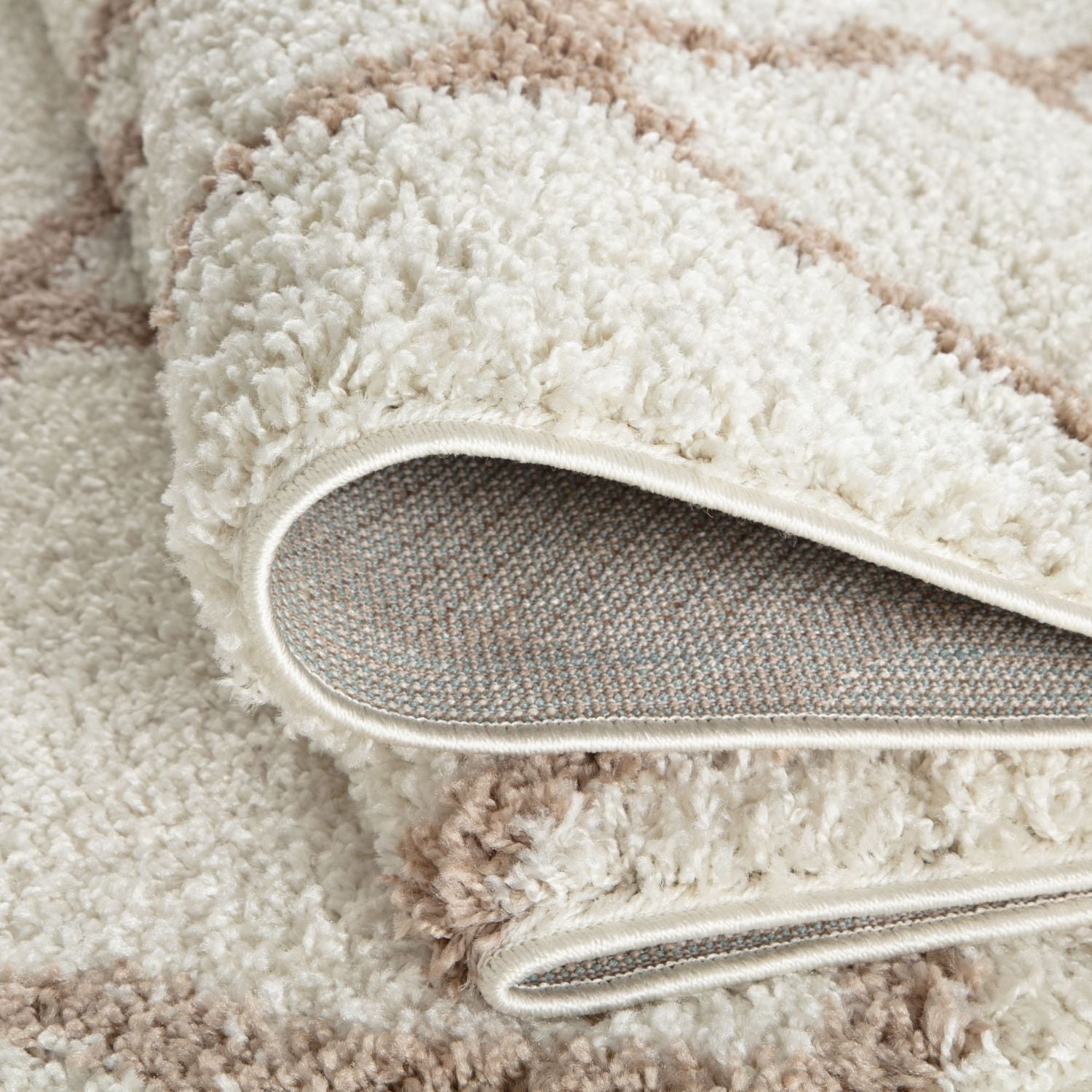 Moroccan Ivory Shaggy Rug