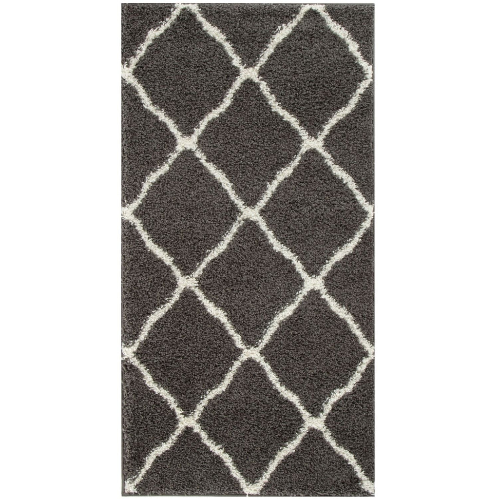 Moroccan Dark Grey Shaggy Rug