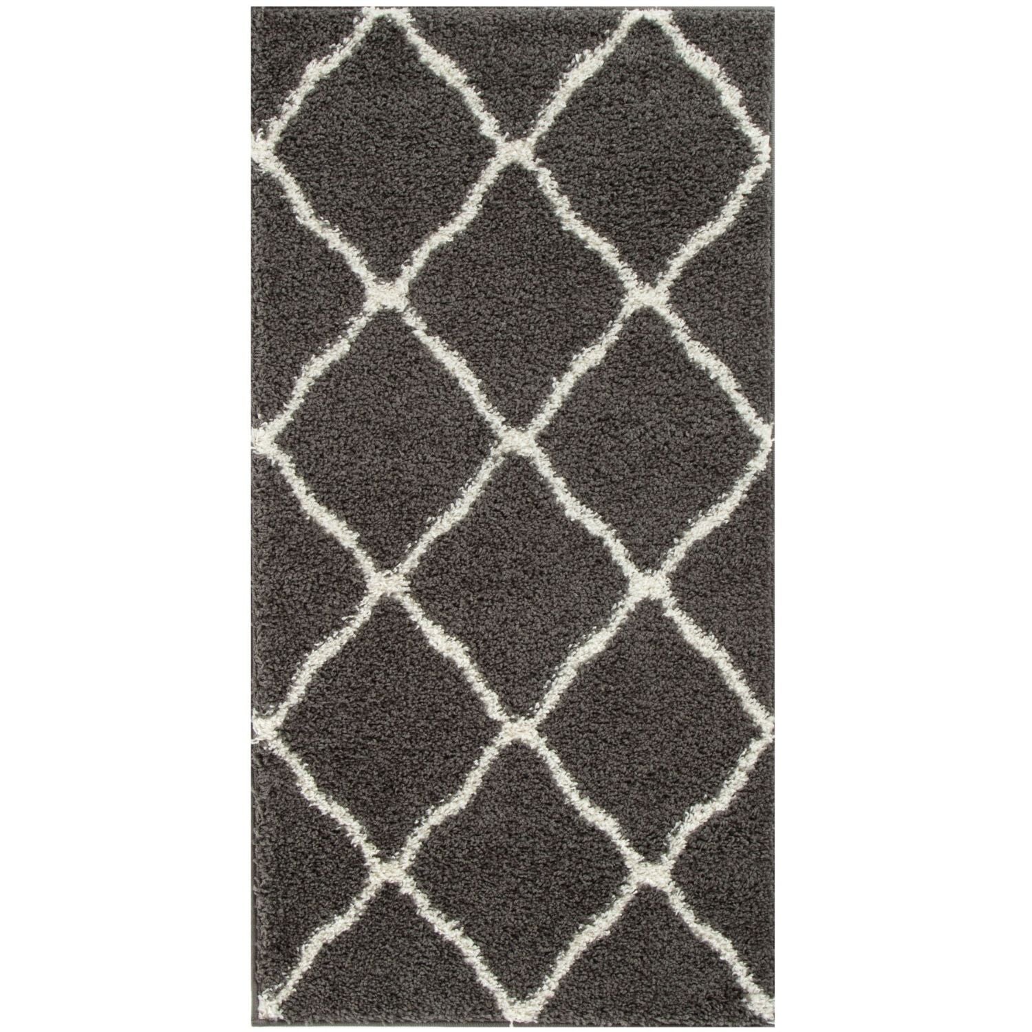 Moroccan Dark Grey Shaggy Rug