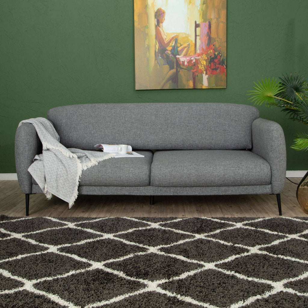 Moroccan Dark Grey Shaggy Rug