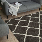 Moroccan Dark Grey Shaggy Rug