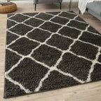 Moroccan Dark Grey Shaggy Rug