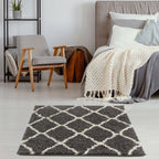 Moroccan Dark Grey Shaggy Rug