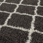 Moroccan Dark Grey Shaggy Rug
