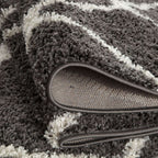 Moroccan Dark Grey Shaggy Rug