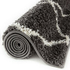Moroccan Dark Grey Shaggy Rug