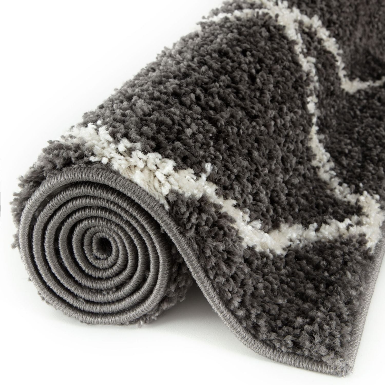 Moroccan Dark Grey Shaggy Rug