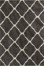 Moroccan Dark Grey Shaggy Rug
