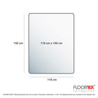 Vinyl Rectangular Chair Mat for Hard Floor - 116 x 150cm
