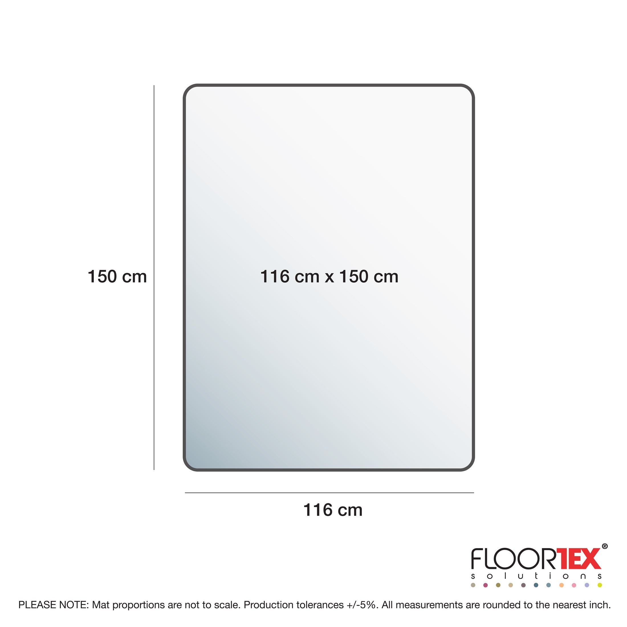 Vinyl Rectangular Chair Mat for Hard Floor - 116 x 150cm